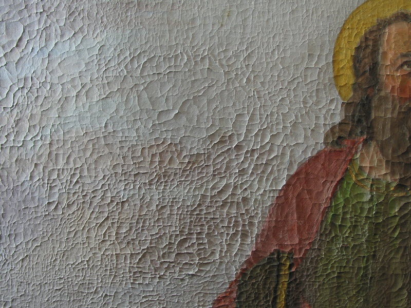 Malschichtcraquel�e mit starker Sch�sselbildung