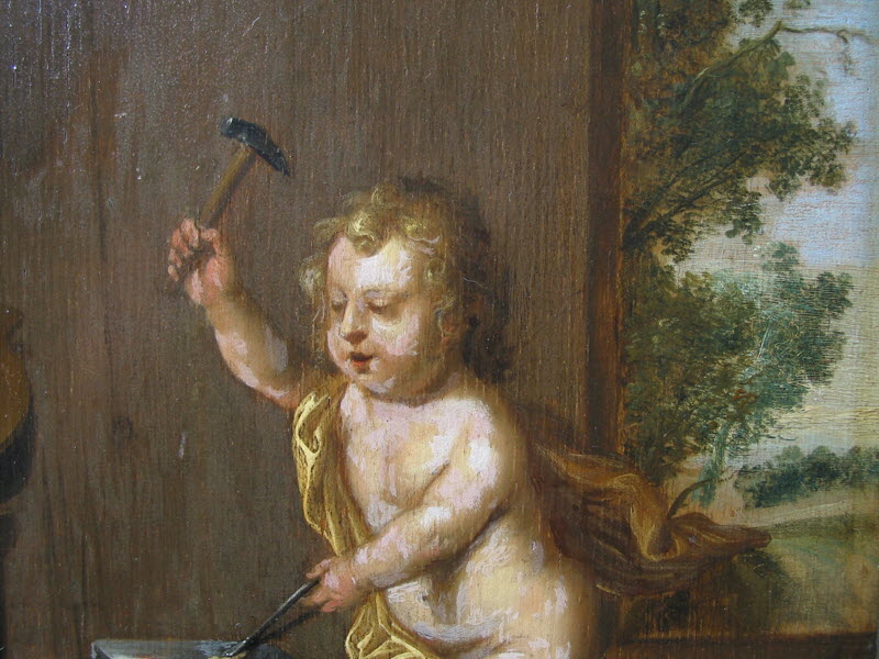 Verf�rbte Altretuschen auf gut erhaltenem Original 